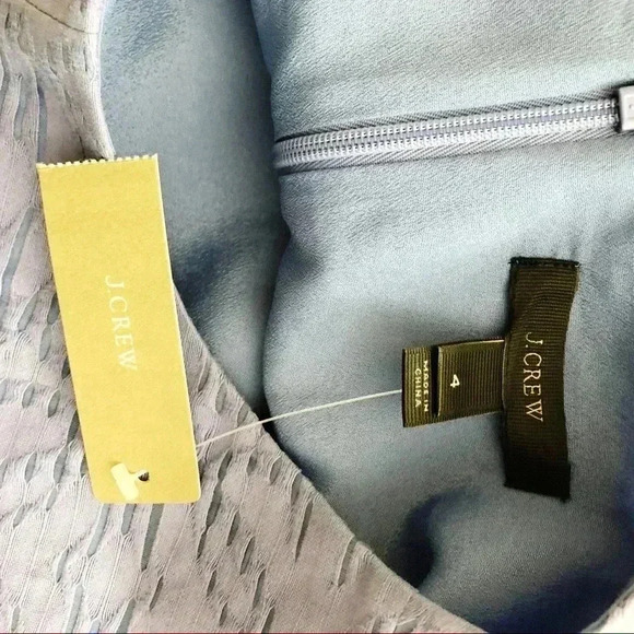 NWT J. Crew Fit and Flare Sleeveless Blue Dress - Picture 5 of 6